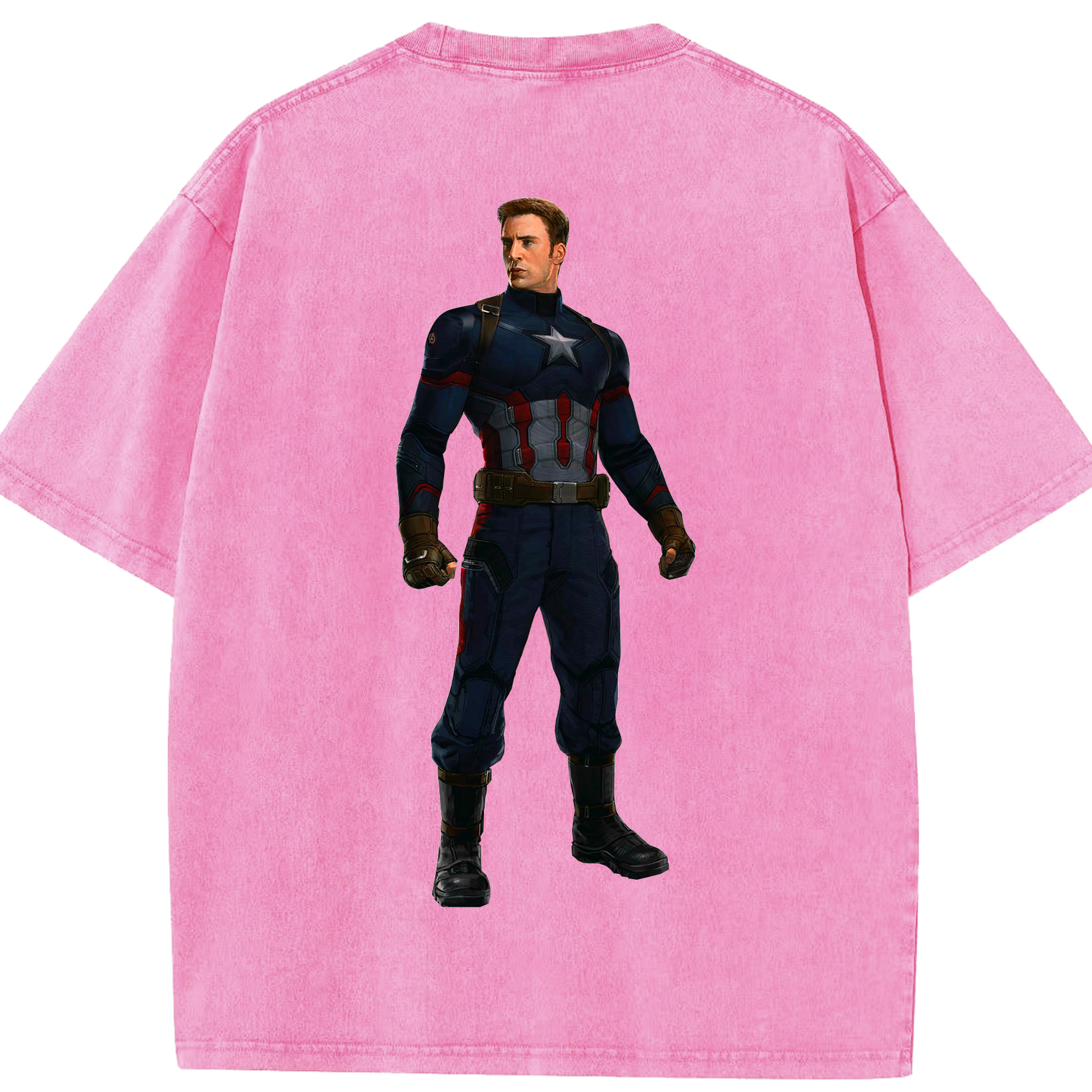 （画像用） アベンジャーズ The Avengers 綿100% ヴィンテージ風 半袖Tシャツ（背面プリント）
